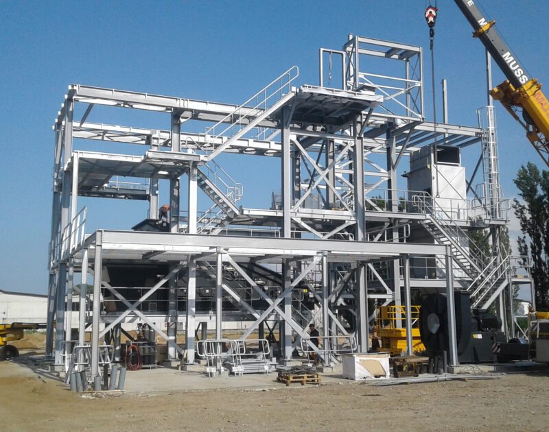 Construction industrielle en structure métallique